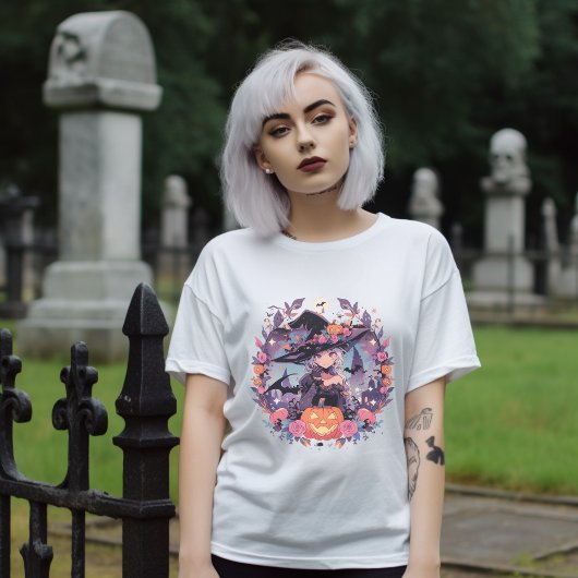 "Mystieke Enchantress" Halloween anime heks T-shirt