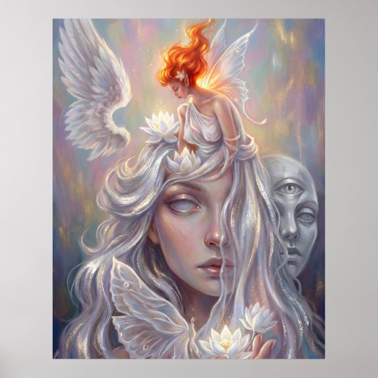 Mystieke engel portretposter poster (Voorkant)