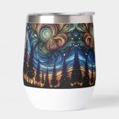 Mystieke Etherische Kunst met Bomen en Nachthemel (Links)