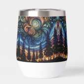 Mystieke Etherische Kunst met Bomen en Nachthemel (Achterkant)