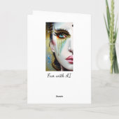 Mystieke Etherische Mooie Vrouwen met Gouden Trane Kaart (Achterkant)