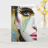 Mystieke Etherische Mooie Vrouwen met Gouden Trane Kaart (Gele Bloem)