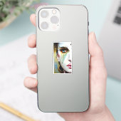 Mystieke Etherische Mooie Vrouwen met Gouden Trane Sticker (Telefoon)