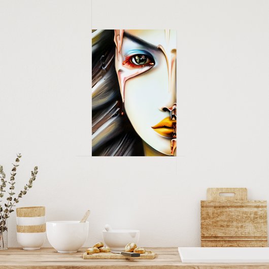 Mystieke Etherische Mooie Vrouwen Poster (Keuken)