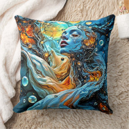 Mystieke etherische sereniteit kunst kussen