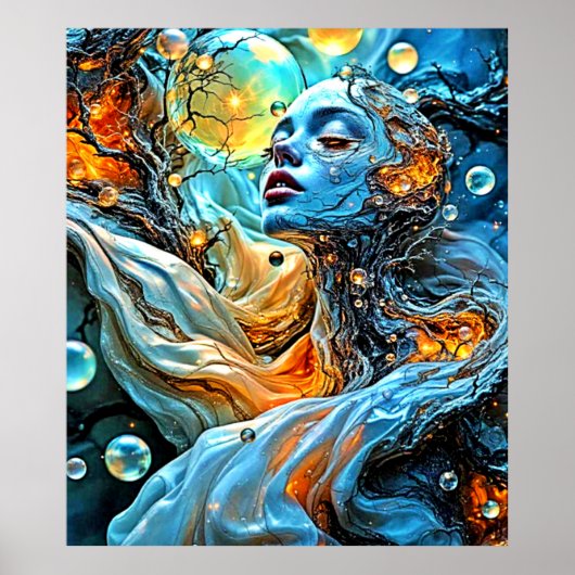 Mystieke etherische sereniteit kunst poster (Voorkant)