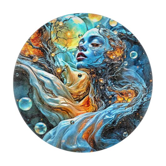 Mystieke etherische sereniteit kunst snijplank (Voorkant)