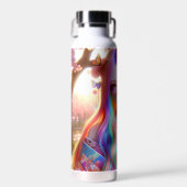 mystieke etherische vrouw met vlinders waterfles (Voorkant)