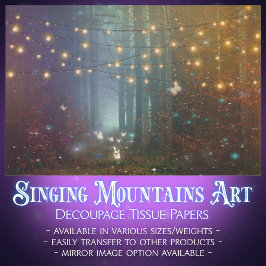 Mystieke Fairy Lights Vlinders Forest Decoupage Tissuepapier