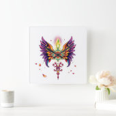 Mystieke fantasie digitale kunst vierkante klok (Huis)