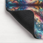 Mystieke Fantasie Kleurrijke Hemelse Verre Kasteel Muismat (Hoek)