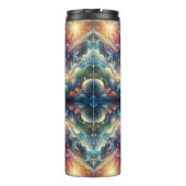 Mystieke Fantasie Kleurrijke Hemelse Verre Kasteel Thermosbeker (Achterkant)