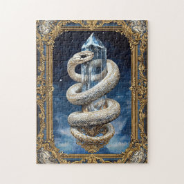 Mystieke Fantasy Slang & Kristal Alchemie Vintage Legpuzzel