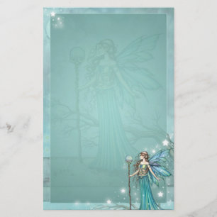 Mystieke Fee Fantasie Kunst Teal Briefpapier