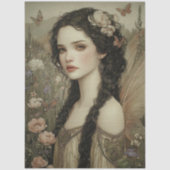 Mystieke fee met bloemkroon en vlinders tissuepapier (Voorkant)