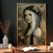 Mystieke fee met bloemkroon en vlinders tissuepapier