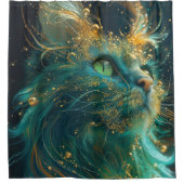 Mystieke Feline Douchegordijn (Voorkant)