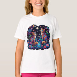 Mystieke Feline Fantasy T-shirt