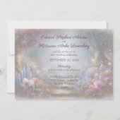 Mystieke Floral Woodland bruiloft uitnodiging (Achterkant)