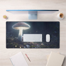 Mystieke Forest Desk Mat met Eekhoorn & Paddenstoe