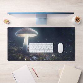 Mystieke Forest Desk Mat met Eekhoorn & Paddenstoe