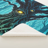 Mystieke Forest Eye Tree Art Sherpa Deken (3/4)