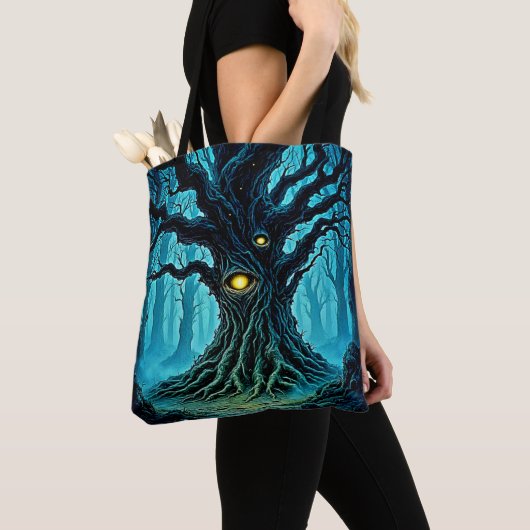 Mystieke Forest Eye Tree Art Tote Bag (Dichtbij)