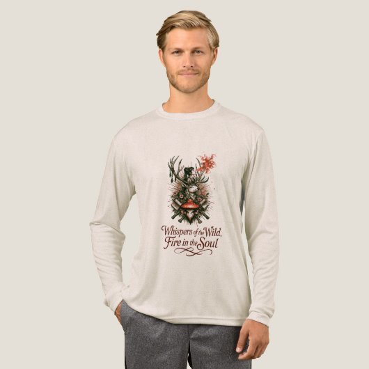 Mystieke Forest Spirit Illustratie Tri-Blend Shirt (Voorkant)