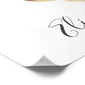 mystieke fox baby geboortemonogram poster (Hoek)