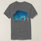 Mystieke Galaxy Buffalo Night Sky Bison Native TSh T-shirt (Design voorkant)