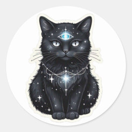 Mystieke Galaxy Kat Sticker