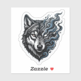 Mystieke Geest Wolf Rook Kunst Biker Vinyl Sticker