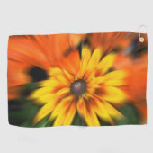 Mystieke Gele Bloem Golfhanddoek (Horizontaal)