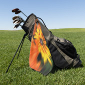 Mystieke Gele Bloem Golfhanddoek (Groen)