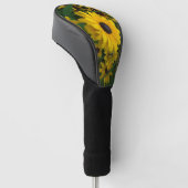 Mystieke Gele Bloem Golfheadcover (Schuin)