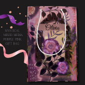 Mystieke gemengde-media bloemenboog Paars Roze Medium Cadeauzakje