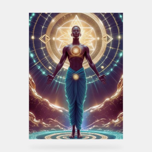 Mystieke geometrie - Radiantie van de ziel Acryl Bord (Voorkant)