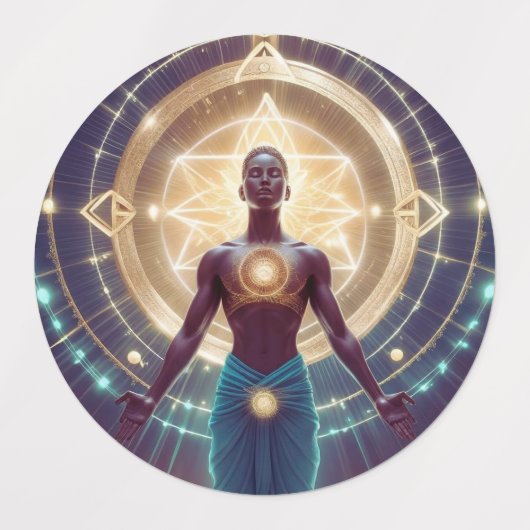 Mystieke geometrie - Radiantie van de ziel Labels (Design 1)