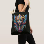 Mystieke gevleugelde godheid tote bag (Dichtbij)