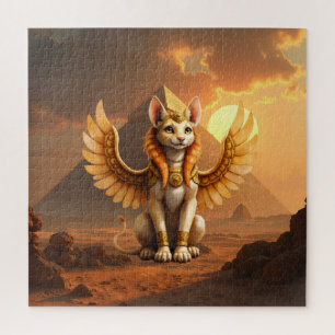 Mystieke gevleugelde kat Sphinx - Egyptische fanta Legpuzzel