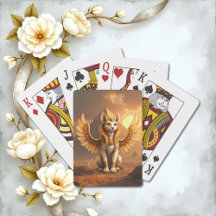 Mystieke gevleugelde kat Sphinx - Egyptische fanta