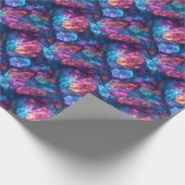 Mystieke gloeiende kristallen D & D Magic Fantasy Cadeaupapier (Hoek)