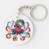 Mystieke gloeiende octopus sleutelhanger (Achterkant)