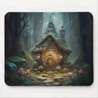 "Mystieke Gnome Cottage: Whimsical Mushroom Haven Muismat