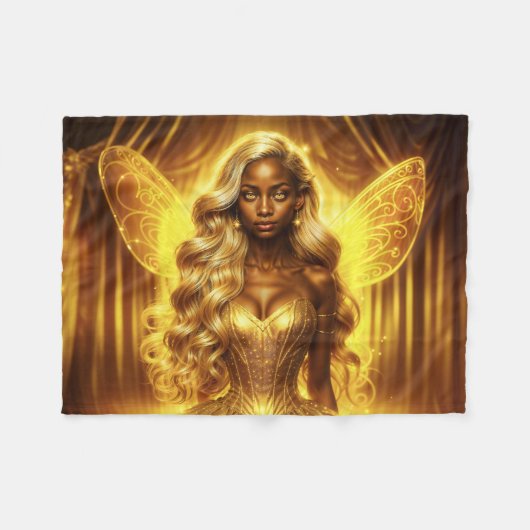 Mystieke godin van het licht met stralende sprookj fleece deken (Voorkant (Horizontaal))