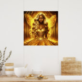 Mystieke godin van het licht met stralende sprookj poster (Keuken)