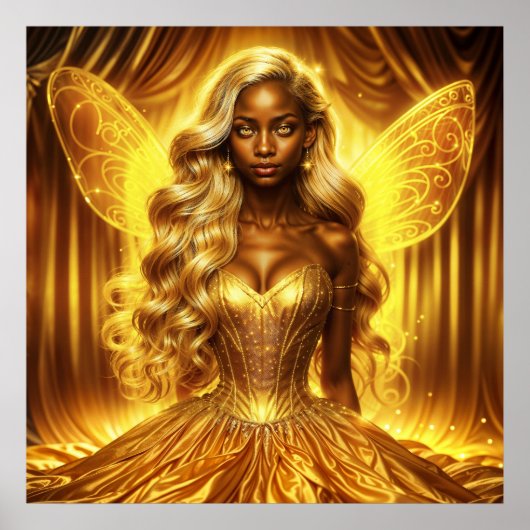 Mystieke godin van het licht met stralende sprookj poster (Voorkant)