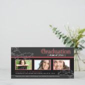 Mystieke goth afstudeeraankondiging (rood) (Staand voorkant)