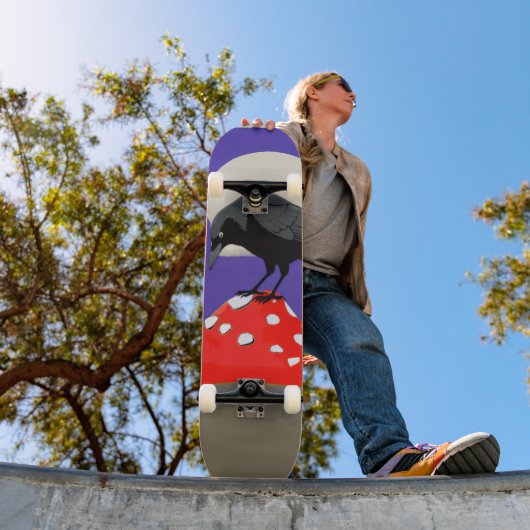 Mystieke Gothische Raaf Skateboard (Buiten 1)