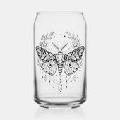 Mystieke gotische mot botanische hemelse lijnkunst blikvorm glas (Achterkant)